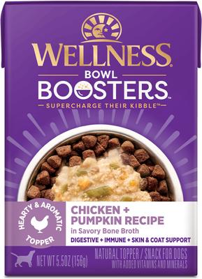 Bowl Boosters Hearty Toppers Turkey Wet Dog Toppers, 5.5-oz bag, 12 count