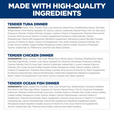 Adult Tender Dinner Variety Pack Cat Food, 2.8-oz pouch, case of 12