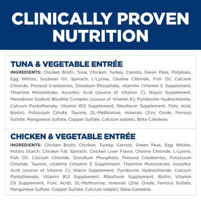 Adult Sensitive Stomach & Sensitive Skin Tuna & Vegetable & Chicken & Vegetable Variety Pack Wet Cat Food, 2.9-oz can, 12 count