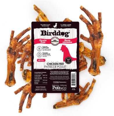Birddog Chicken Feet Dog Treats, 60 count