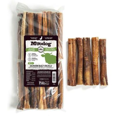 Palitos de carne de res Monster Bully Sticks de Moodog de 6 pulgadas, 25 unidades