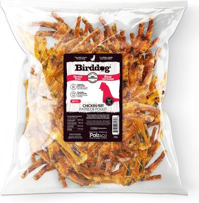 Birddog Chicken Feet Dog Treats, 60 count