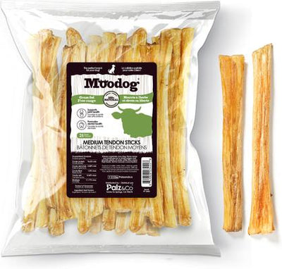 Moodog Beef Medium Tendon Sticks Dog Treats, 25 count
