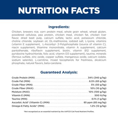 Adult Hairball Control Light Weight Management Dry Cat Food, 15.5-lb bag