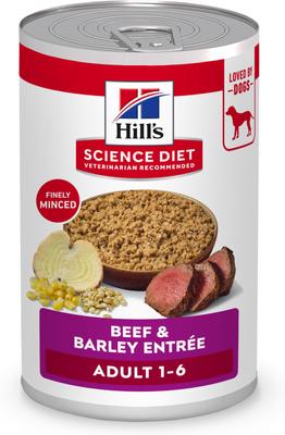 Bundle: Variety Pack - Hill's Science Diet Chicken & Barley Entree Canned Dog Food, Beef & Barley & Beef & Vegetables Flavors