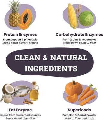 Digestive Enzyme Support Formula Powder Supplement for Dogs, 3.8-oz jar