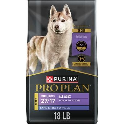 Alimento seco para perros Sport Small Bites All Life Stages con fórmula rica en proteínas de cordero y arroz, bolsa de 8,1 kg
