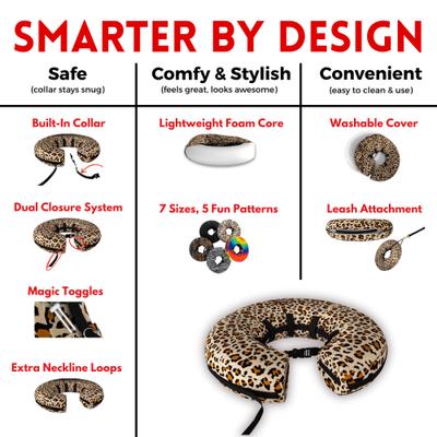 Stuffed Not Inflatable Dog & Cat Recovery Collar, Camo, Small