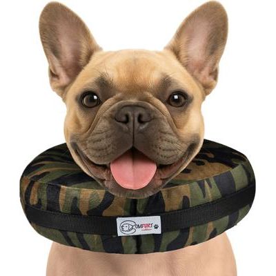 Collar de recuperación para perros y gatos, relleno (no inflable), camuflaje, tamaño pequeño