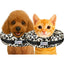 Collar de recuperación para perros y gatos, relleno (no inflable), color guepardo, tamaño mediano