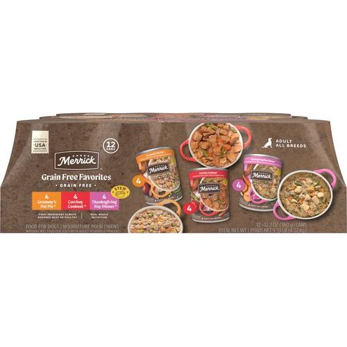 Alimento húmedo para perros sin cereales Turducken, lata de 12.7 oz, caja de 12