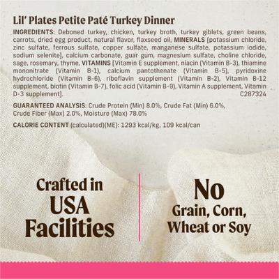 Lil' Plates Petite Pates Grain-Free Small Breed Wet Dog Food, Variety Pack, 3-oz can, case of 12