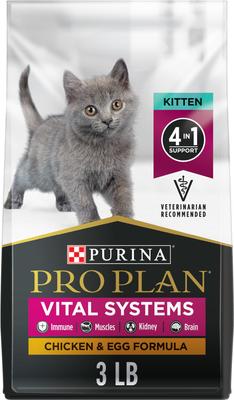 Vital Systems Chicken & Egg Formula 4-in-1 Dry Kitten Food, 3-lb bag