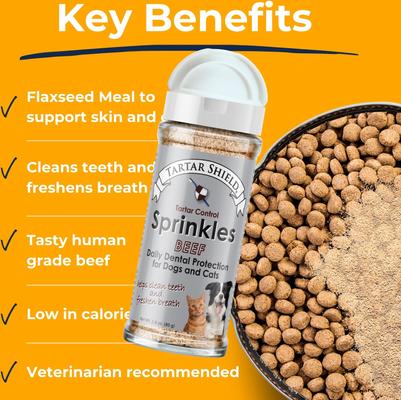 Sprinkles Human-Grade Beef Dog & Cat Dry Food Topping, 2.8-oz bag