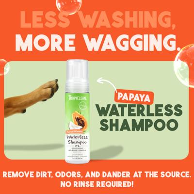 Dry No Rinse Waterless Papaya & Coconut Dog & Cat Shampoo, 7.4-fl oz