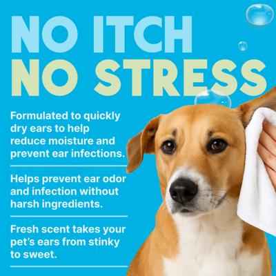 Dual Action Ear Cleaner for Dogs, 4-fl oz bottle