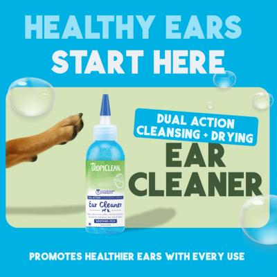 Dual Action Ear Cleaner for Dogs, 4-fl oz bottle