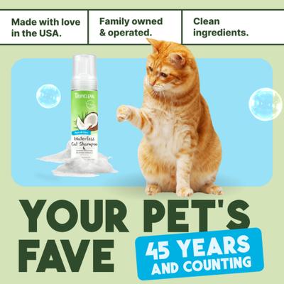 Dry No Rinse Waterless Dander Reducing Cat Shampoo, 7.4-fl oz bottle