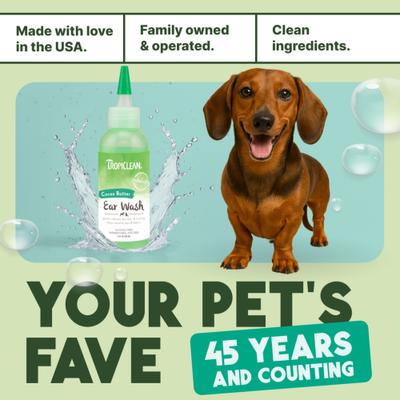 Alcohol Free Ear Wash for Dogs, 4-fl oz bottle