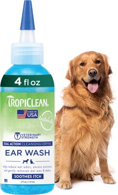 Dual Action Ear Cleaner for Dogs, 4-fl oz bottle