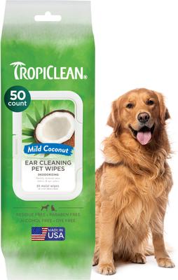 Wax, Debris, & Odor Remover Ear Cleaning Wipes for Dog & Cats, 50 count