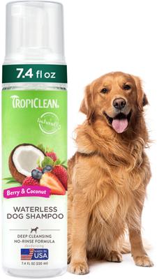 Dry No Rinse Waterless Deep Cleaning Dog Shampoo, Berry Fresh Scent, 7.4-fl oz bottle