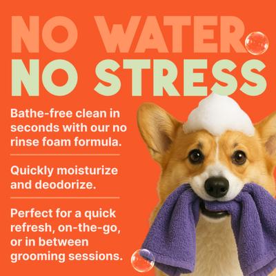Dry No Rinse Waterless Papaya & Coconut Dog & Cat Shampoo, 7.4-fl oz