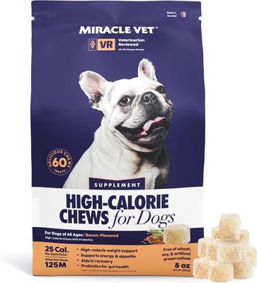 Masticables blandos 3 en 1 para aumentar de peso y con alto contenido calórico para perros, bolsa de 226 g