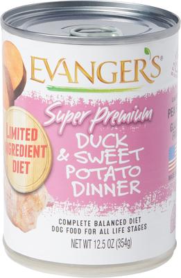 Super Premium Duck & Sweet Potato Dinner Canned Dog Food, 12.5-oz, case of 12