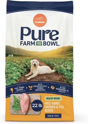 Farm To Bowl Healthy Weight Free-Range Chicken & Pea Recipe Dry Dog Food, 22-lb bag