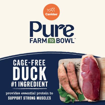 Pure Farm To Bowl Cage-Free Duck & Sweet Potato Recipe Dry Dog Food, 12-lb bag