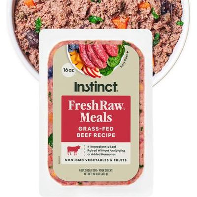Alimento para perros FreshRaw Meals con receta de cordero alimentado con pasto y sin cereales, 16 oz, caja de 6
