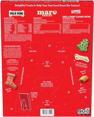 12 Days of Woofmas Countdown Calendar Beef & Peanut Butter Crunchy Adult Dog Treats, 2.85-oz box