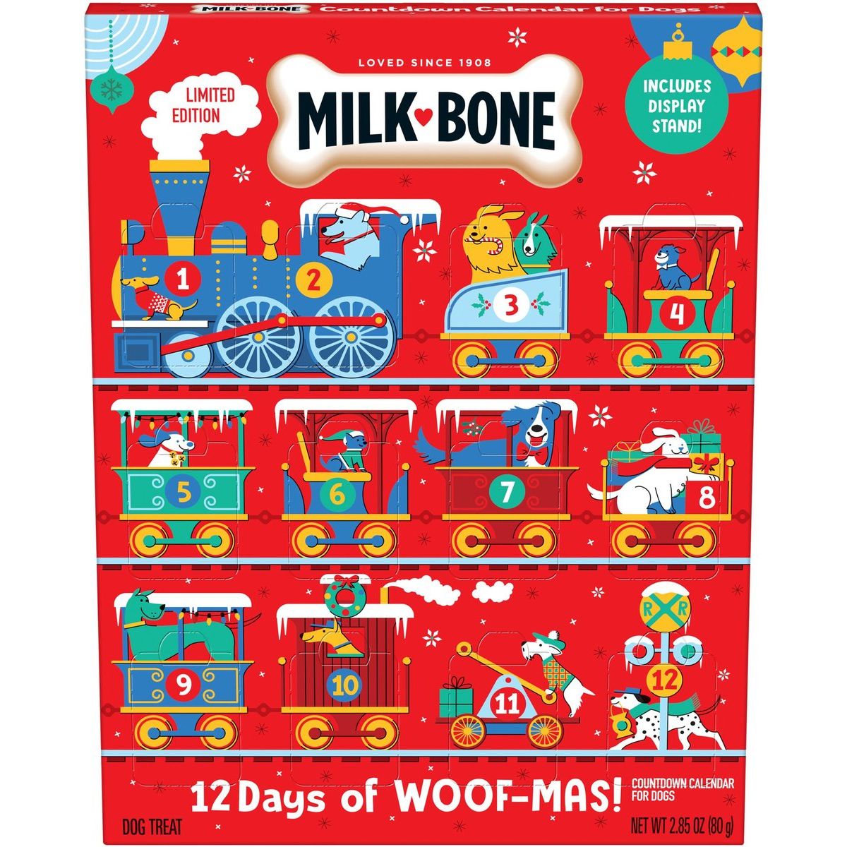 Calendario 12 Days of Woofmas sabor Res y Crema de Cacahuate. 12 días. - Milk-Bone