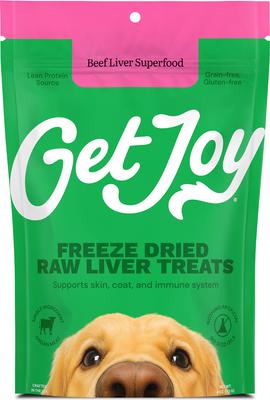 Bundle: Get Joy Superfood Beef Organ Freeze-Dried Dog Treats Variety Pack - Heart High Protein, Grain & Gluten-Free, 4-oz bag + Kidney High Protein, Grain & Gluten-Free, 4-oz bag + Liver High Protein, Grain & Gluten-Free, 4-oz bag