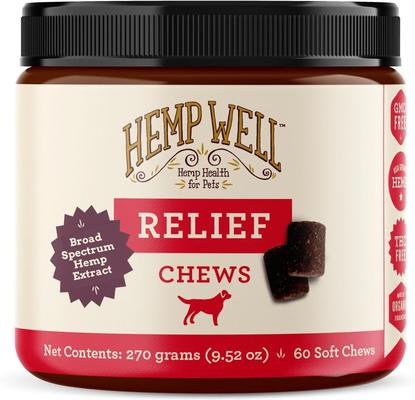 Relief Broad Spectrum Extract Soft Chews Supplement for Dogs, 60 count