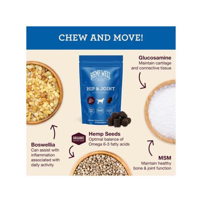 Hip & Joint Support Soft Chew Dog Supplement, 30 count