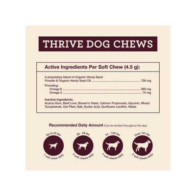 Hemp Thrive Soft Chew Dog Supplement, 8 count