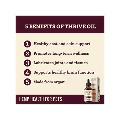 Hemp Thrive Liquid Cat & Dog Supplement, 2-fl oz bottle