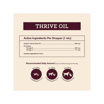 Hemp Thrive Liquid Cat & Dog Supplement, 2-fl oz bottle