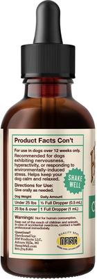 Calm Dog Oil Anxiety Relief Liquid Dog Supplement, 2-fl oz bottle