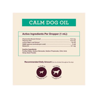 Calm Dog Oil Anxiety Relief Liquid Dog Supplement, 2-fl oz bottle