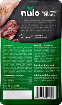 Gently Cooked Meals Duck & Chicken Wet Cat Food, 3.5-oz pouch, case of 24