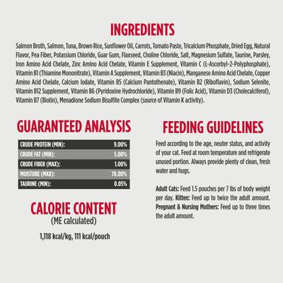 Gently Cooked Meals Salmon & Tuna Wet Cat Food, 3.5-oz pouch, case of 24