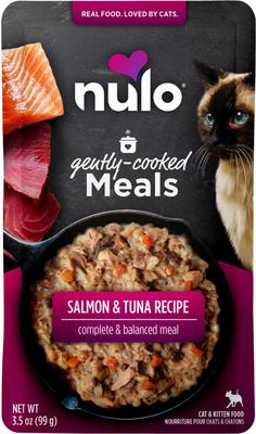 Gently Cooked Meals Salmon & Tuna Wet Cat Food, 3.5-oz pouch, case of 24