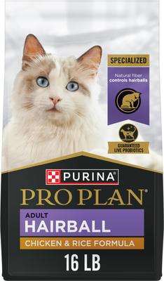 Adult Hairball Chicken & Rice Formula Dry Cat Food, 16-lb bag