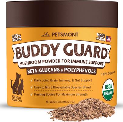 Buddy Guard Mushroom Powder Immune Support Supplement for Dogs & Cats, 2.12-oz