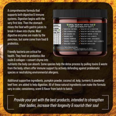 Pure Digestion Probiotic, Prebiotic & Digestive Enzyme Powder for Dog & Cat Supplement, 6.5-oz bottle