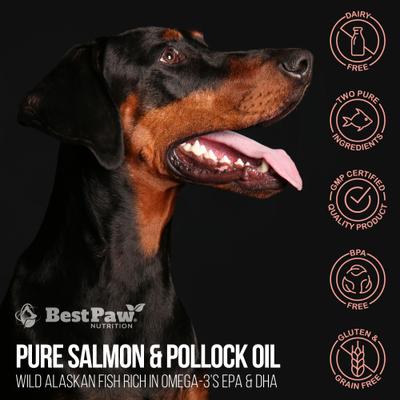 Wild Salmon & Pollock Oil Liquid Omega-3s Dog & Cat Supplement, 32-fl oz bottle