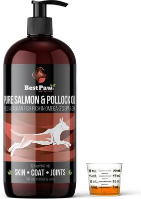 Wild Salmon & Pollock Oil Liquid Omega-3s Dog & Cat Supplement, 32-fl oz bottle